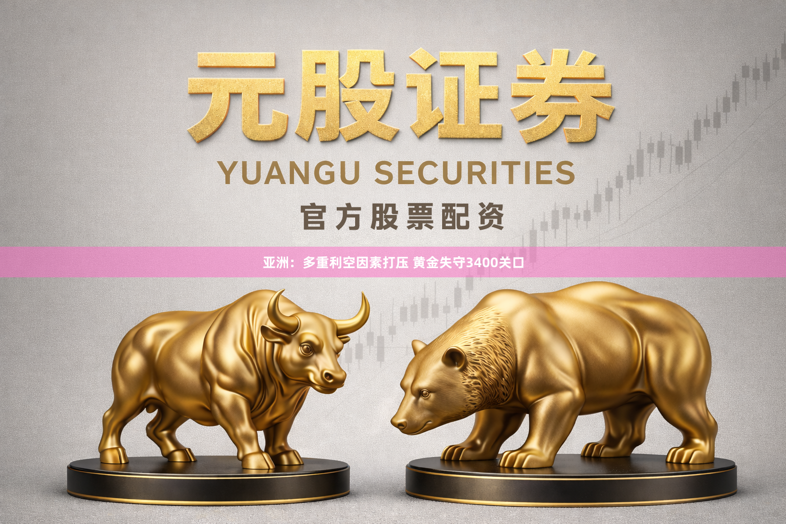 亚洲：多重利空因素打压 黄金失守3400关口